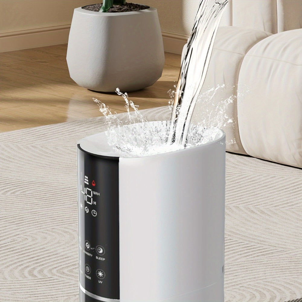 Cool Mist Humidifier 2.4 Gallon Top Fill with Smart Humidity Control Sleep Mode Soundwave Technology for Large Rooms Bedroom Office Plants 600ft2