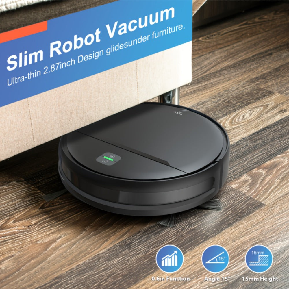 Robot Vacuum Cleaner 5000Pa 3-in-1 Sweep Vacuum Mop with Auto Charging App Voice Control Fixed-Point Cleaning Water Tank Dust Box Smart Home Floor Cleaner for Carpet Hard Floor Pet Hair