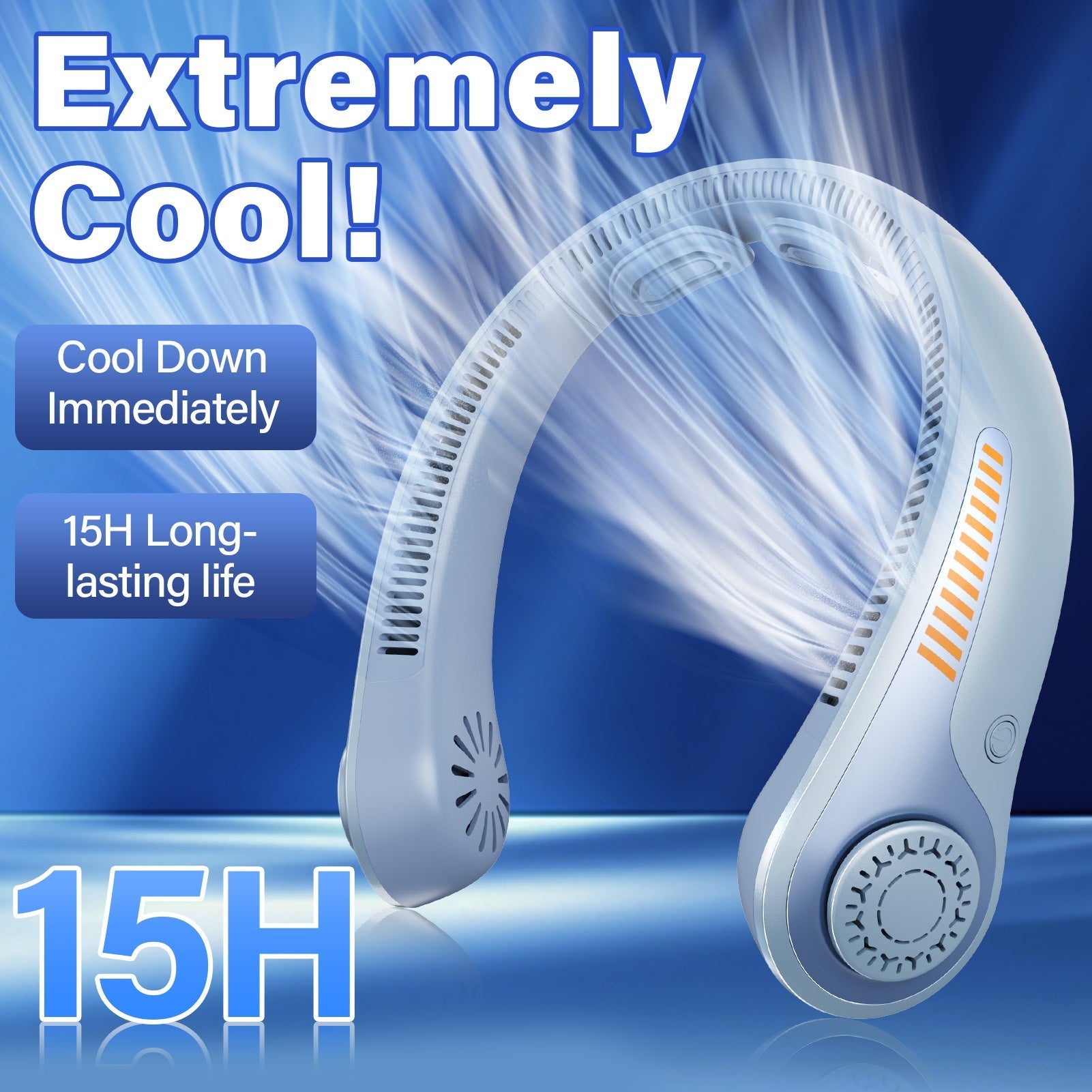 Bladeless Neck Fan USB Rechargeable | 5-Speed Quiet Portable Personal Cooling Fan for Office, Travel & Outdoor Use ¨C Hands-Free Wearable Design, Long Battery Life, Multiple Colors