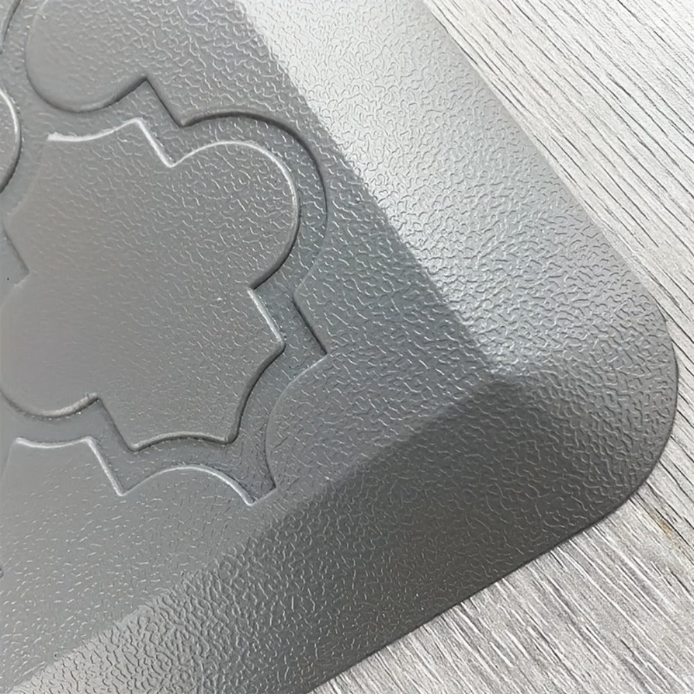 Anti-Fatigue Kitchen Floor Mat ¨C Cushioned PVC Foam Non-Slip Ergonomic Standing Mat for Kitchen, Office, Sink & Laundry, 2 Sizes ¨C Gray & Black
