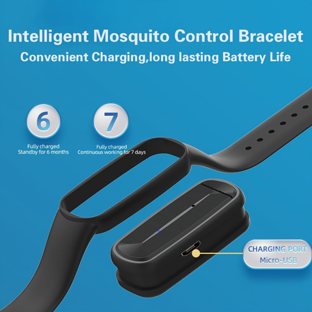 Ultrasonic Mosquito Repellent Bracelet 3-Pack ¨C USB Rechargeable Intelligent Bug Repellent Wristband for Camping, Outdoor, Hiking & Travel, Waterproof Mosquito Control Bracelet for Adults & Kids