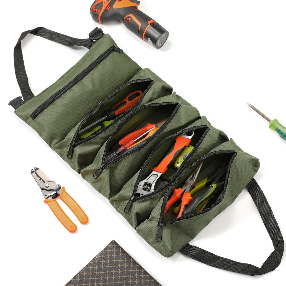 Collapsible Tool Bag Organizer for Hardware Storage | Foldable Tool Kit Bag for Carpentry Electricians Automotive Repairs Outdoor | Portable Buggy Bag Easy Transport