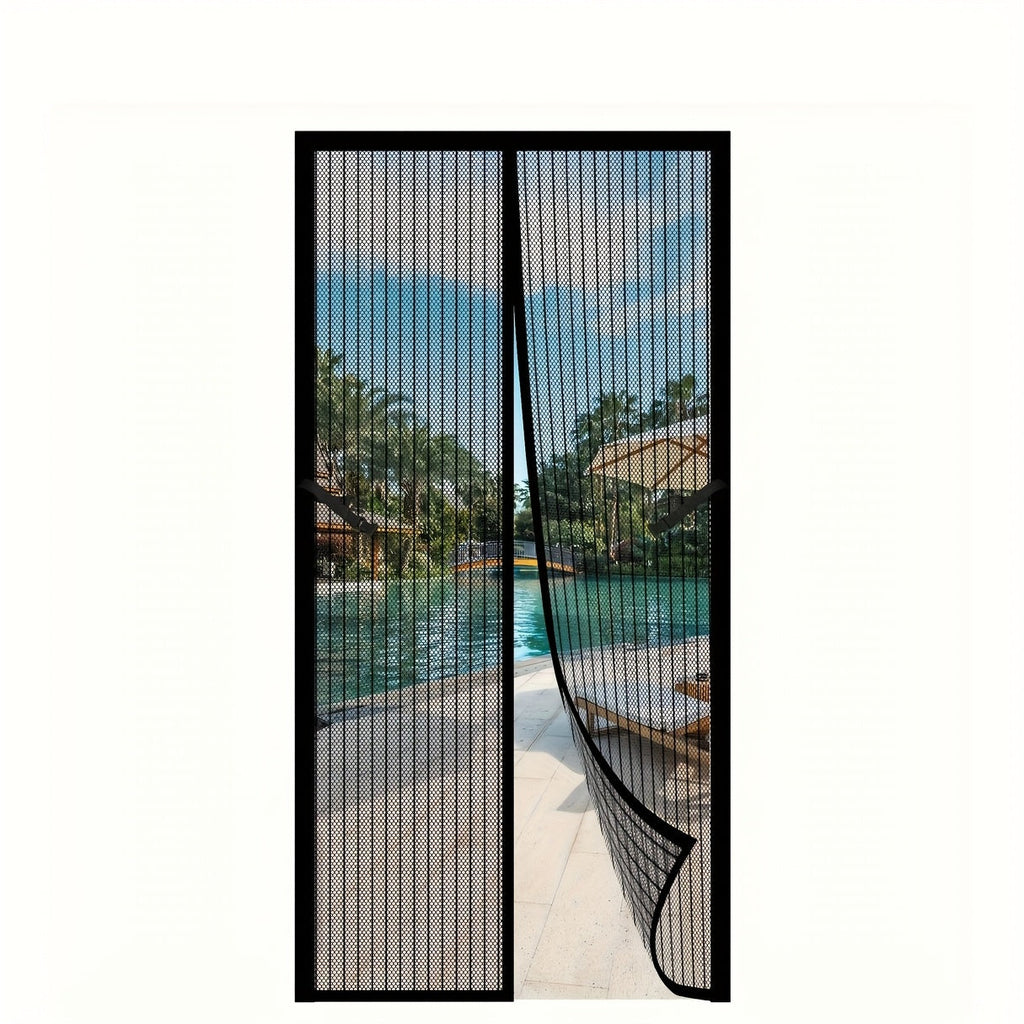 Magnetic Screen Door with Heavy Duty Metal Frame ¨C Self-Closing Mesh Door Curtain, Insect-Proof Bug Screen with Frame Shackle, Easy Install for Indoor & Outdoor Doorways, Pet & Kid Friendly