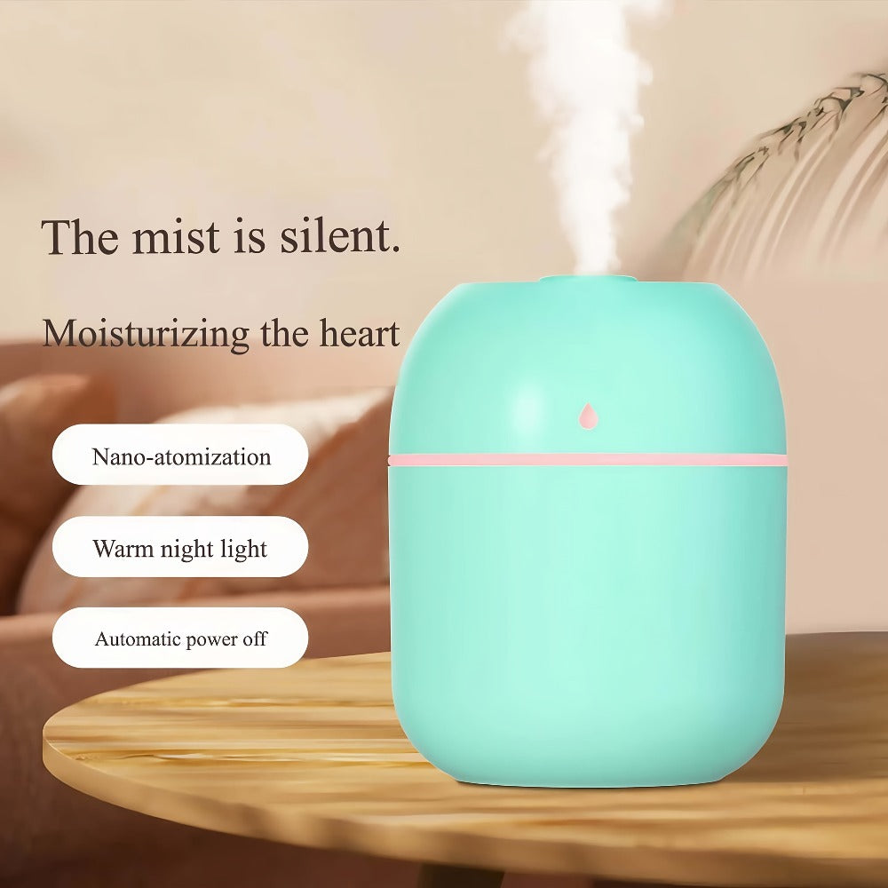 Aromatherapy Mist Humidifier USB Powered Night Light Low Noise Energy Efficient for Indoor Car Air Refreshing Plant Health Calming Body Mind Bedroom Office 2pcs
