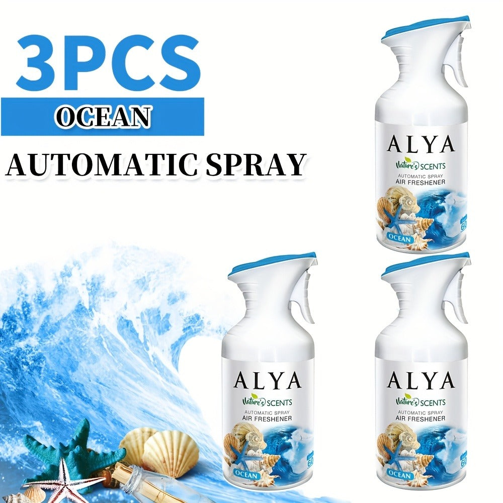 Air Freshener Spray 8.45 oz Aromatherapy Room Spray 1pc or 3pc - 6 Scents Lavender, Vanilla, Cool Linen, Ocean, Mixed Berries & Magnolia, Odor Eliminator for Home, Car, Office, Bathroom, Fabric & Closet