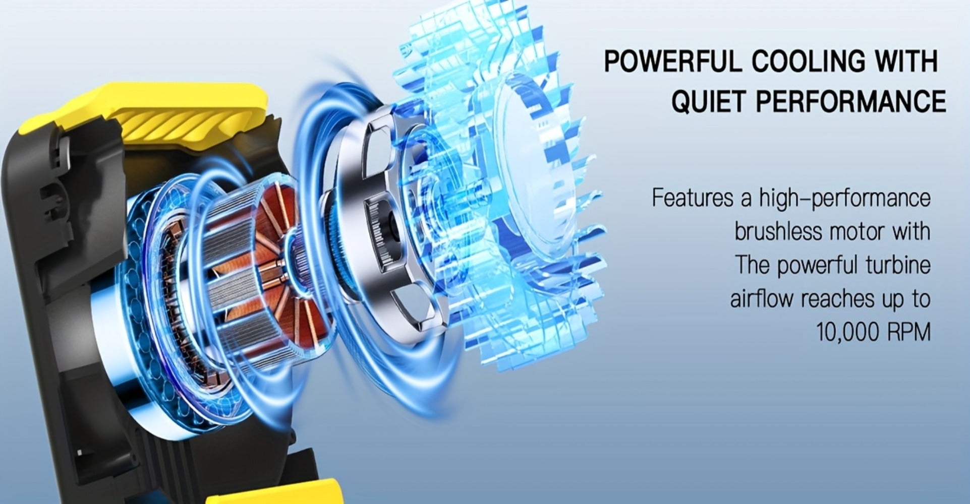 3-in-1 Desk Fan & Neck Fan & Waist Fan | USB Rechargeable 3000mAh Portable Cooling Fan, 3-Speed Ultra-Quiet Operation, Hands-Free Wearable Design for Outdoor Work, Travel & Summer Gifting