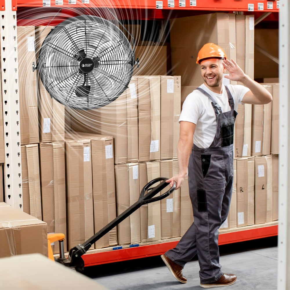 Wall Mounted Fan 18¡±/16¡± with 3 Speed Settings ¨C Quiet Heavy Duty Electric Fan for Home, Garage & Industrial Use, Portable Shop Fan with Adjustable Tilt, Black or White