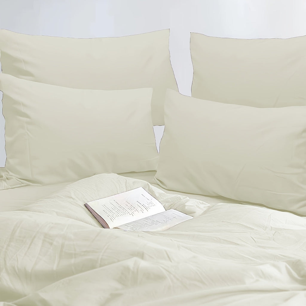 Microfiber Pillowcases Set of 4 ¨C Soft Brushed 90GSM Wrinkle-Resistant Envelope Closure Pillow Covers, Queen & King Size, Multiple Colors, Breathable Polyester Pillow Cases for Bedroom Hotel