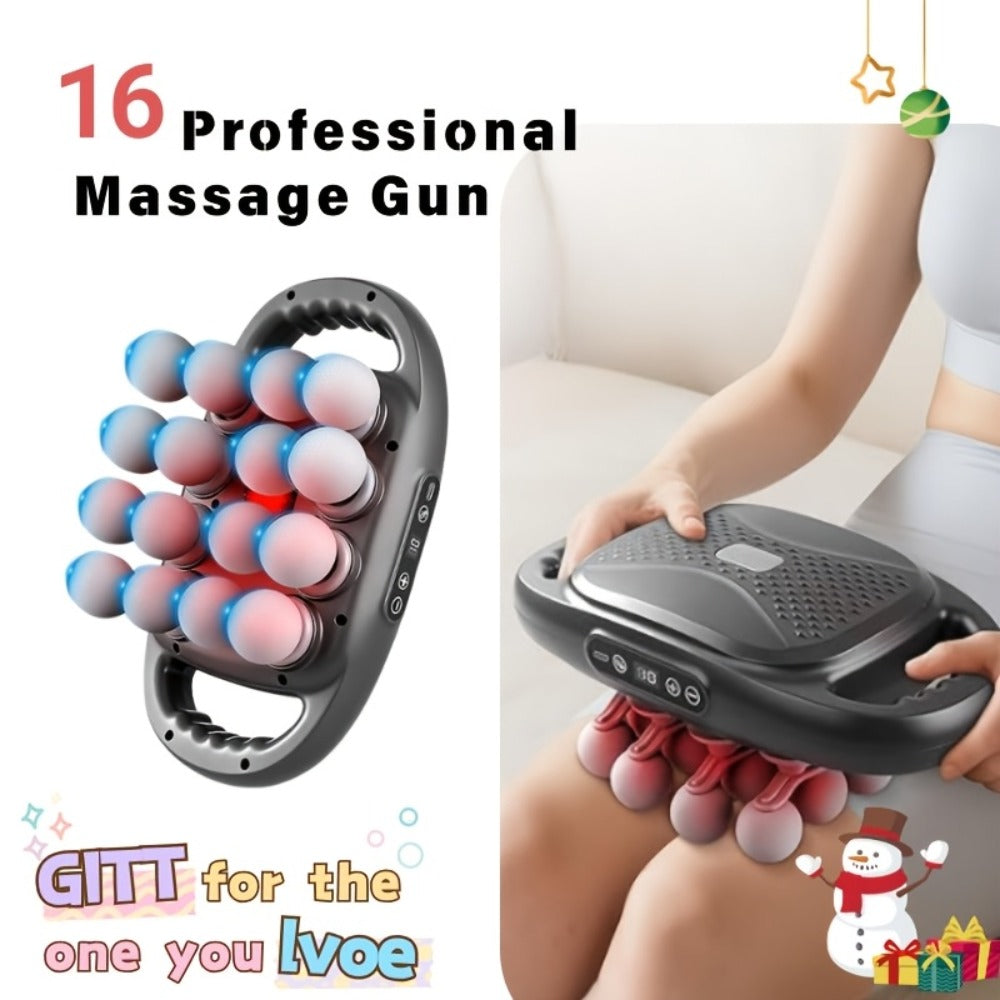Massage Gun for Deep Tissue Relief ¨C Cordless Percussion Massager with 9 Speeds & 9 Modes, Multiple Heads for Back, Neck, Shoulders, Legs & Feet | Gift for Dad & Mom