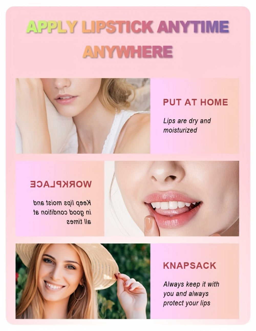 Lip Balm Set 7 Flavors Gift Box 0.04oz Each Moisturizing Flavored Lip Balm Kit for Dry Lips Women Girls Valentine's Day Birthday Christmas Gift