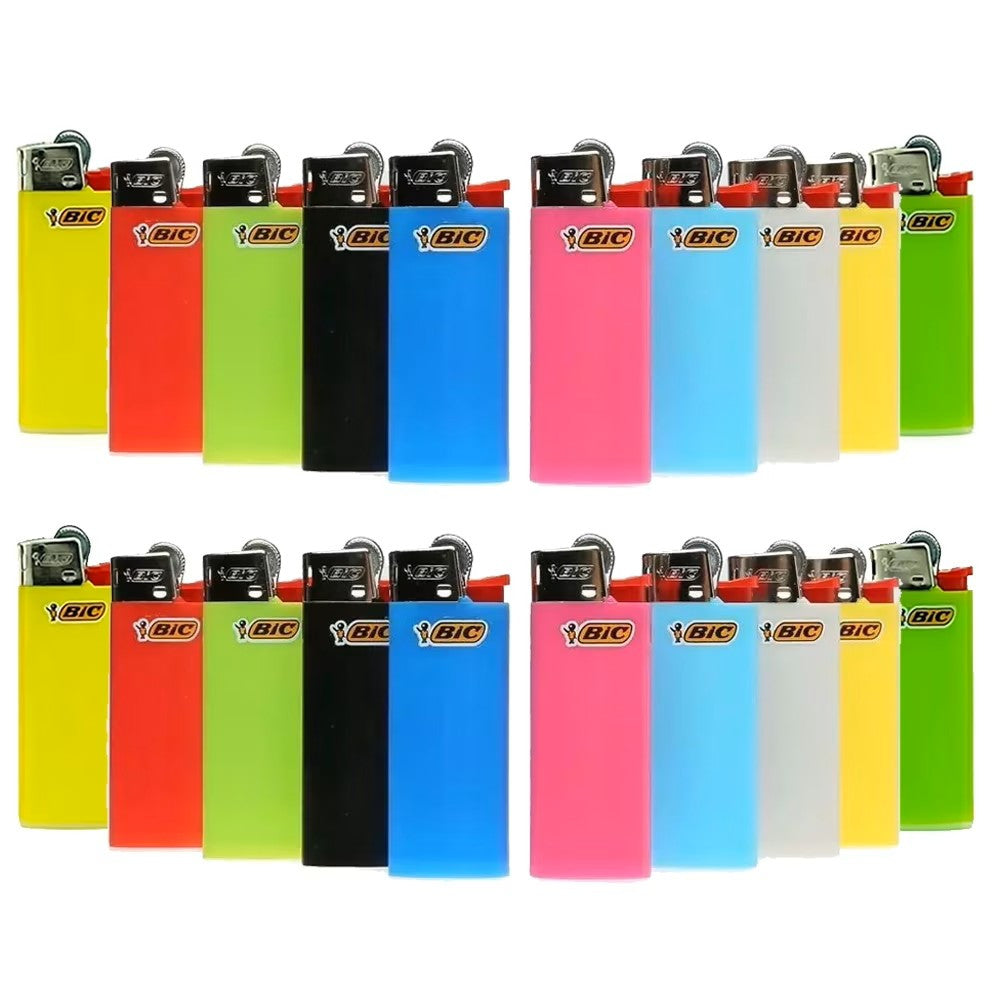BIC Classic Pocket Lighters Bulk, Assorted Colors, Reliable Windproof Flame for Candles Fireplace Camping Grill, 4/6/8/10/20/25/50 Pack Value Set