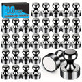 Refrigerator Magnets 40 Pack Black Round Fridge Magnets Strong Whiteboard Magnets for Kitchen Office Locker Bulletin Board Small Magnets for Adults