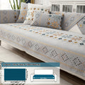 Boho Chenille Sofa Cover Non-Slip Jacquard Woven Couch Slipcover Pet Friendly Machine Washable 2 3 4 Seat Backrest Grey White Orange Bohemian Style