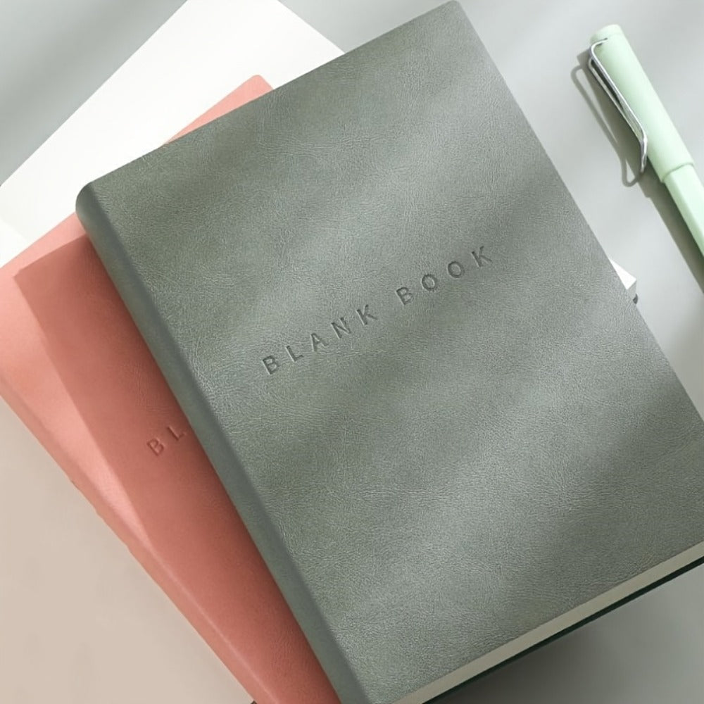 Blank Notebook A5 760 Pages Leather Soft Cover Sketchbook for Sketching Drawing Journaling College Students Adults Gift