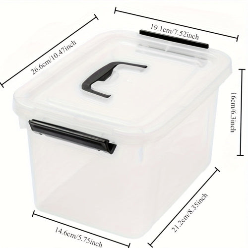 6-Pack Clear Storage Boxes with Latches & Lids ¨C 6 Quart Stackable Plastic Organizer Containers for Home, Bedroom, Bathroom & Kitchen