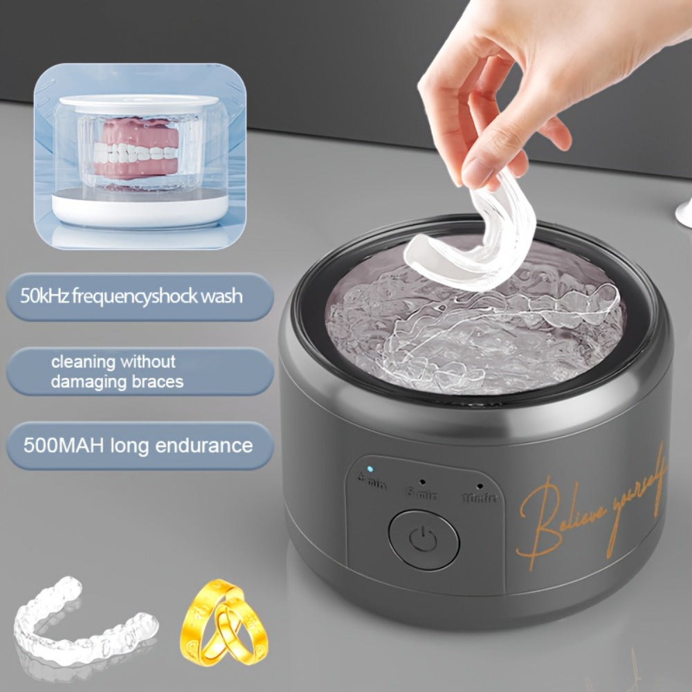 Ultrasonic Retainer Cleaner Machine 50kHz for Aligners & Jewelry