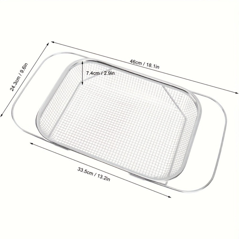 Expandable Stainless Steel Colander & Drain Basket ¨C Adjustable Strainer for Vegetables, Fruits & Kitchen Sink Use