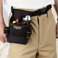 Tool Belt Pouch Heavy Duty Electrician | Adjustable Strap Multi-Compartment Organizer with Zipper | Professional Tool Bag for Plumbers Mechanics Electricians Equipment Storage
