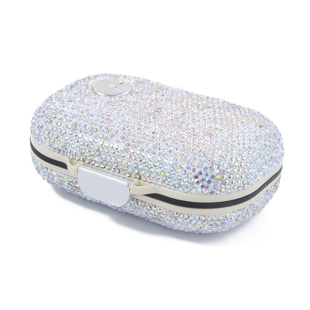 Travel Pill Organizer 7 Compartments, Moisture-Proof Compact Portable Pill Box for Vitamins Fish Oil & Medications, Daily Pill Case in Square or Oblong Shape, Multiple Colors Available