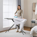 Ironing Board Full Size Adjustable Height Foldable Iron Board with 4-Leg Stand 4-Layer Thick Pad Iron Rest Safety Lock for Home Dorm Laundry Room
