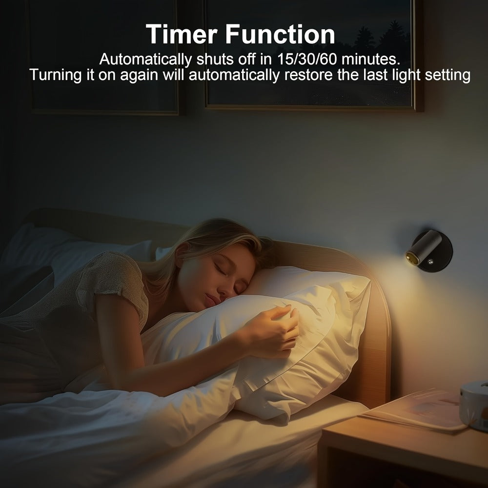 Rechargeable Indoor Spotlight LED ¨C 3-Color Dimmable with Remote & Timer, 350¡ã Adjustable, 2500mAh Battery, Magnetic Base Wall Accent Light for Pictures, Plants & Artwork (White / Black, 1 or 2 Pack)