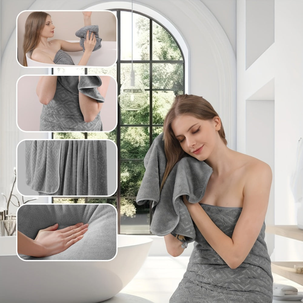 700GSM Bath Towel Set 8 Piece Extra Large Ultra Soft Thick - Highly Absorbent Quick Dry | 2 Oversized Bath Towels 2 Hand Towels 4 Washcloths | 16 Colors | Bathroom Hotel Gym Spa Adult Gift Set