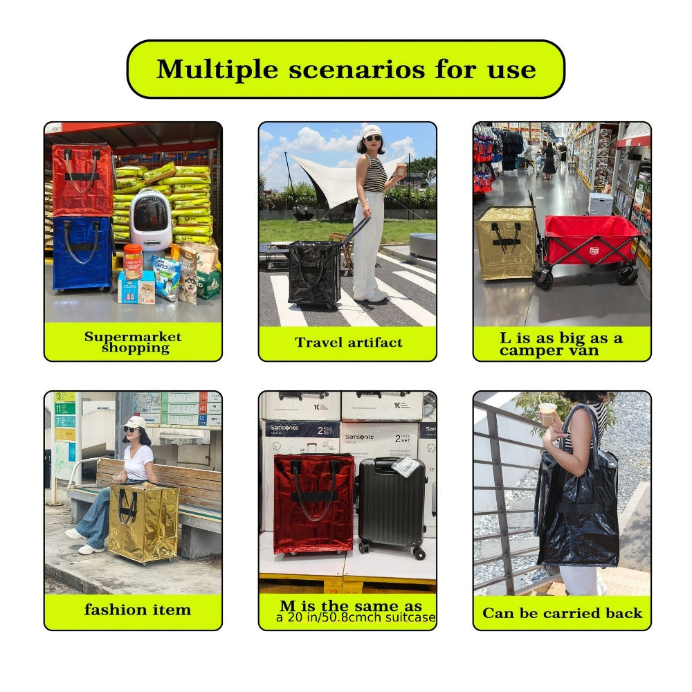 Rolling Travel Luggage Bag with Wheels Carry On Handbag Multi-Functional Wheeled Duffel Bag for Women Men - Lightweight Outdoor Travel Bag M & L Size Multiple Colors