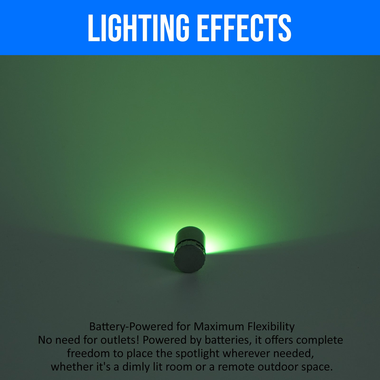Mini Spotlight Battery Operated LED 20 Pack - Cordless Miniature Spot Lights for Artwork, Paintings, Jewelry, Display Cases, Handicrafts, Models & Puzzles (Green / Red / RGB / Blue)