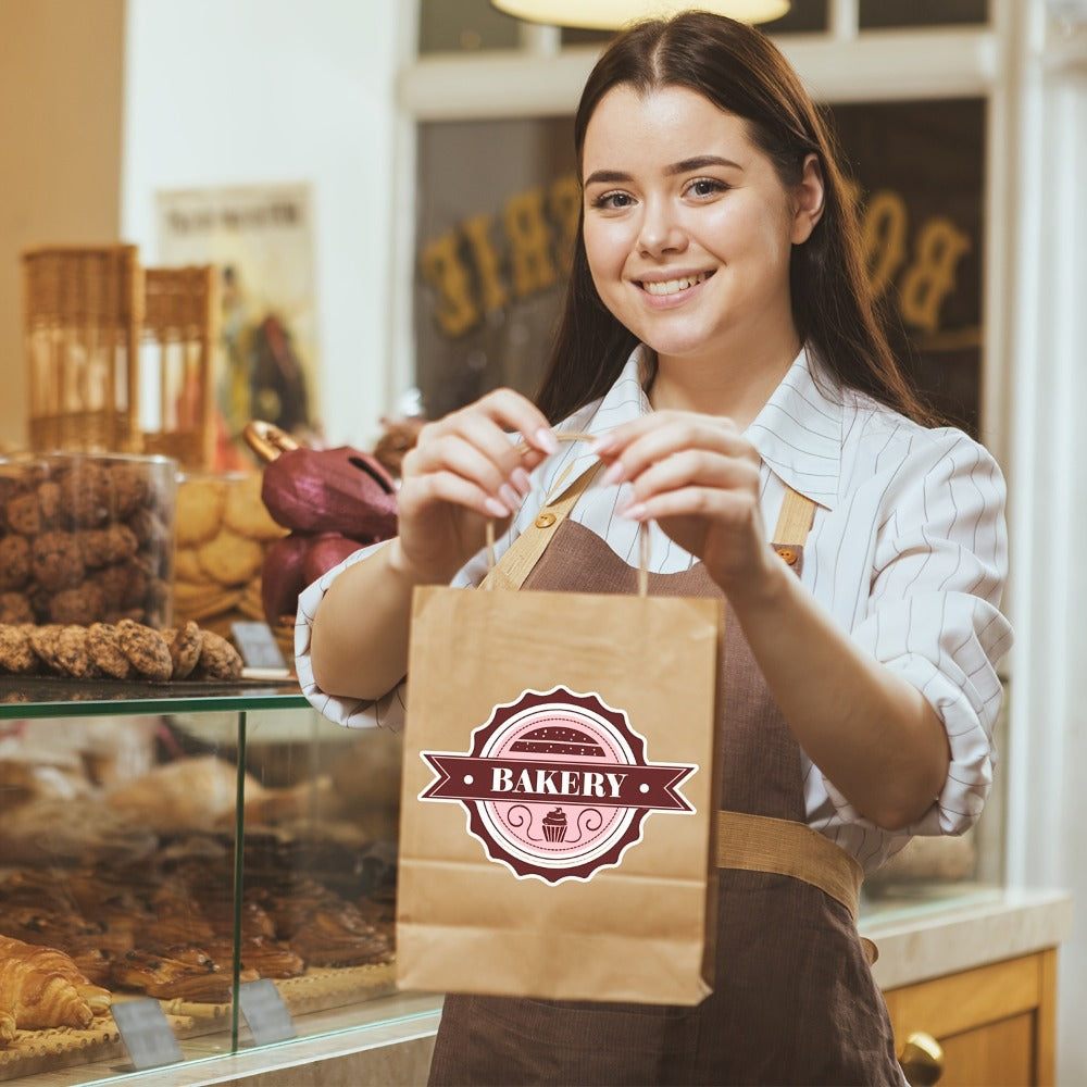 Kraft Paper Gift Bags Bulk 149 Pcs - Small Shopping Bags with Handles 5.25x3x8 Inch, Black Brown White Party Favor Bags for Retail, Birthday, Wedding, Valentine's Day, Snack & Small Business