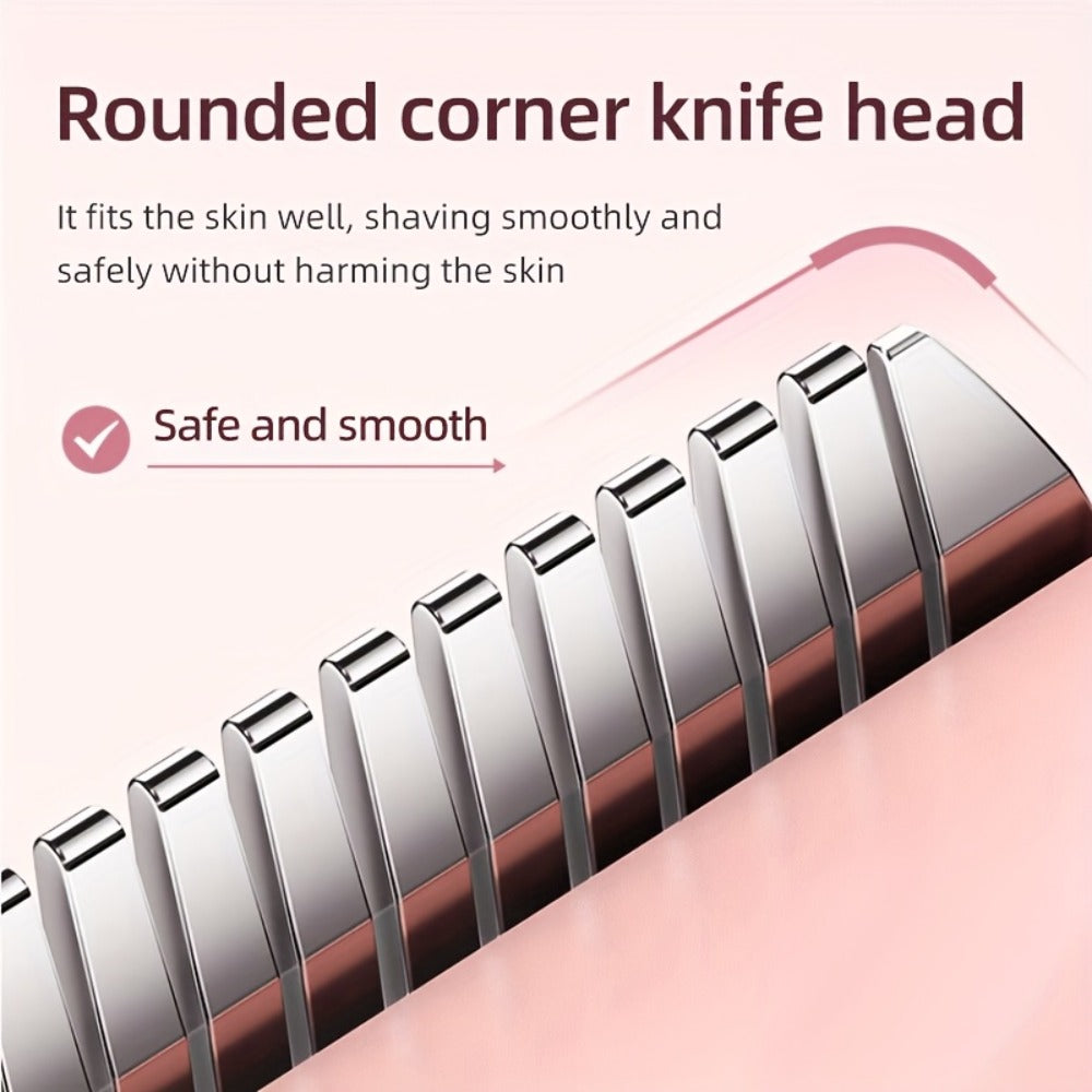 Electric Epilator for Women Double Head USB Rechargeable Painless Hair Removal Shaver Bikini Trimmer Body Private Area Grooming Device