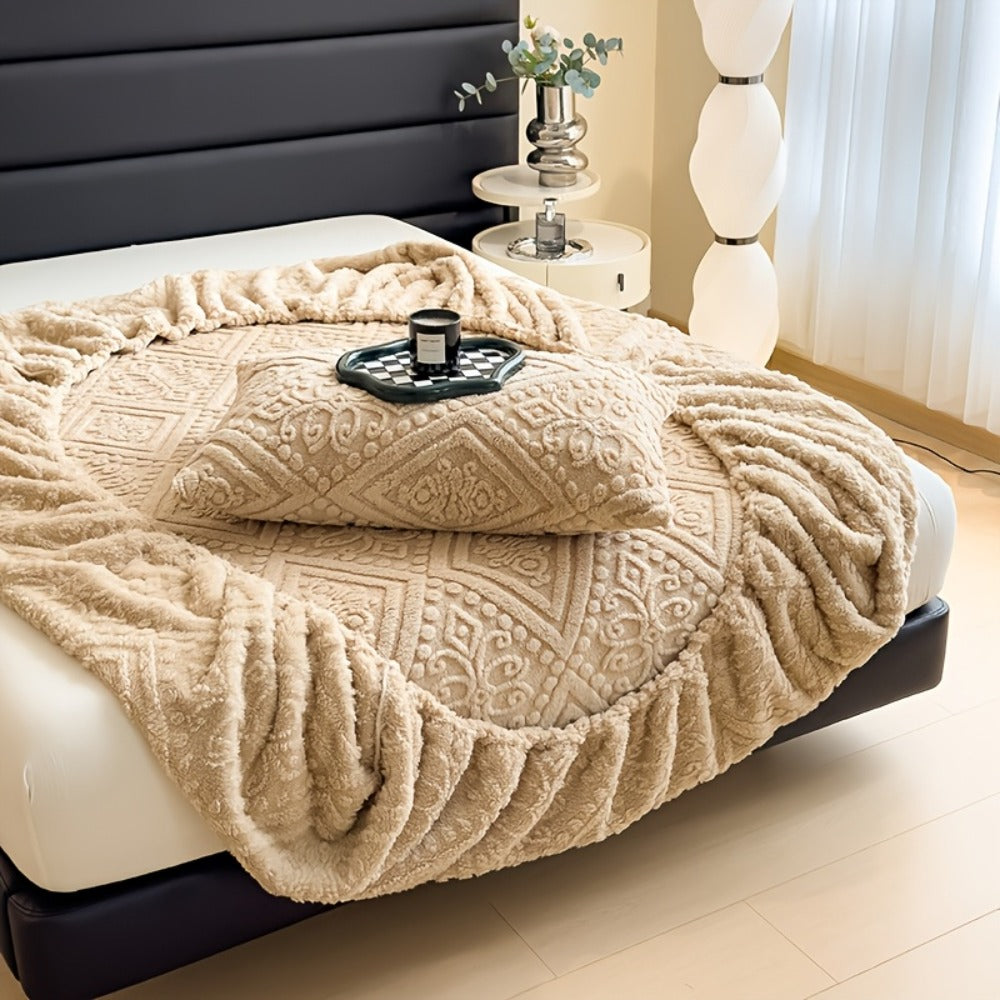 Embossed Fitted Bed Sheet Super Soft Jacquard Mattress Cover Deep Pocket All Season Twin Full Queen King Washable Bedding White Gray Khaki Blue Green