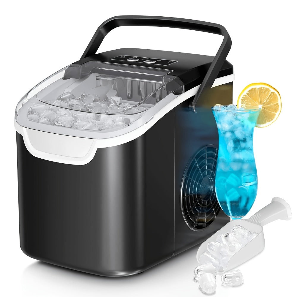 Chewable Ice Maker Countertop ¨C 35 Lbs Nugget Pebble Ice or 26 Lbs Bullet Ice, Self-Cleaning, Includes Ice Scoop & Basket, Perfect Holiday Gift for Home, Kitchen, Easter, Halloween & Christmas