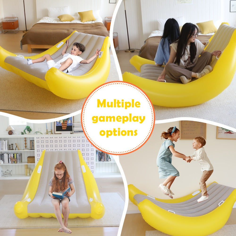 Portable Inflatable Sofa with Pump No Assembly Required Indoor Outdoor Folding Chair Bed Camping Backyard Patio Lightweight PVC Spot Clean Adults Kids Gift