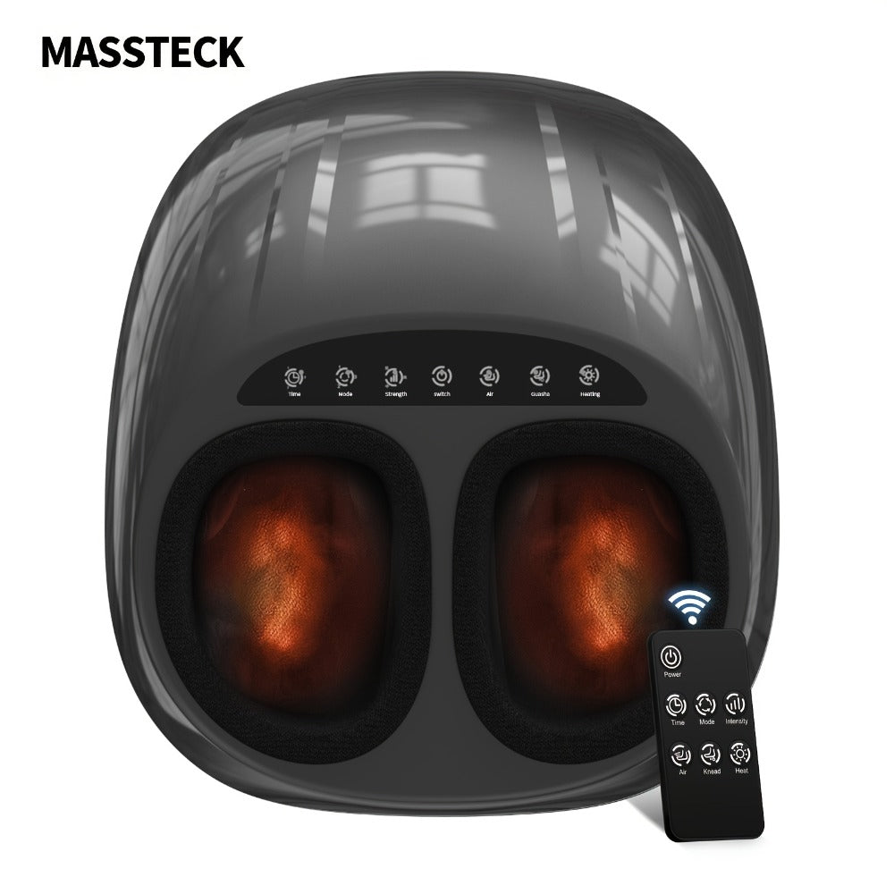 Shiatsu Foot Massager Machine with Heat ¨C Deep Kneading Electric Foot Massager for Plantar Fasciitis, Tired Muscles & Arch Pain Relief | Fits Men Up to Size 12 | Home & Office Use | Gift for Mom, Dad & Seniors