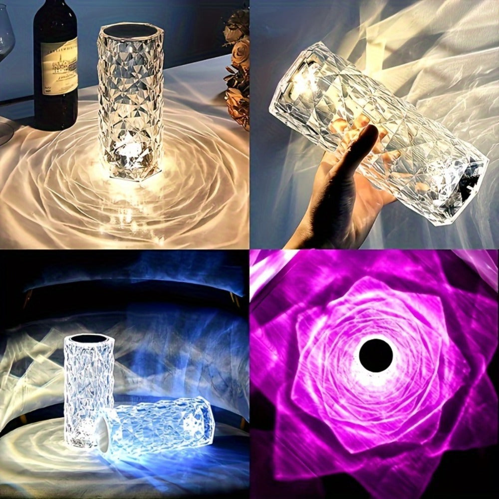 Rose LED Table Lamp 16 Color Changing, Touch Control & Remote, USB Powered Romantic Night Light for Bedroom, Valentine's Day Gift Mood Lamp