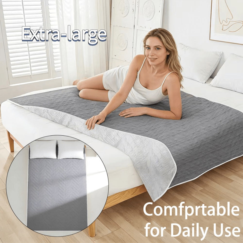 Washable Leak-Proof Mattress Protector for Seniors - Breathable Mesh Polyester, Urinary Incontinence & Bedwetting Pad | Twin, Full, Queen, King