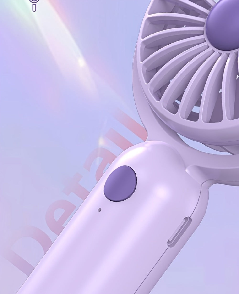 Handheld Fan Mini USB-C Rechargeable 3 Speed 180 Degree Adjustable Portable Personal Fan for Indoor Outdoor Travel Summer Cooling Gift 3 Pack 6 Pack Black Pink Purple