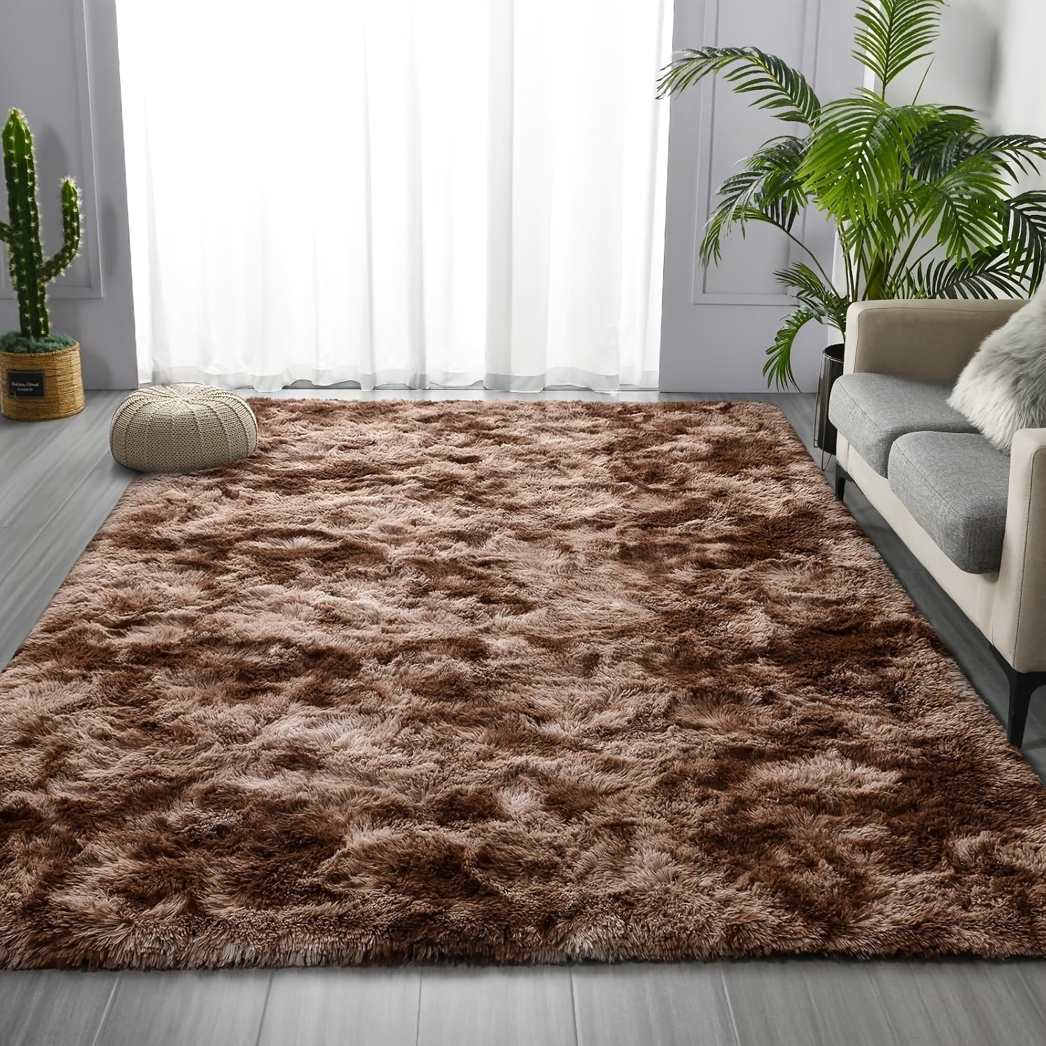 Non-Slip Area Rug Fluffy Soft Carpet - Modern Home Decor Floor Mat for Living Room, Bedroom, Kitchen & Bathroom | Easy Clean Cute Plush Rug in Multiple Colors & Sizes | Indoor Anti-Slip Floor Decoration
