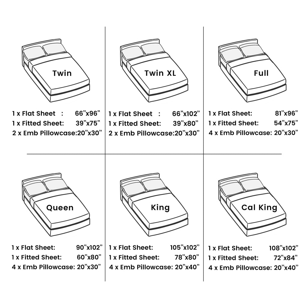 Brushed Microfiber Sheet Set 6pcs ¨C Soft Fade-Resistant Bedding 20 Colors Twin Twin XL Full Queen King Cal King Fitted Flat Pillowcases