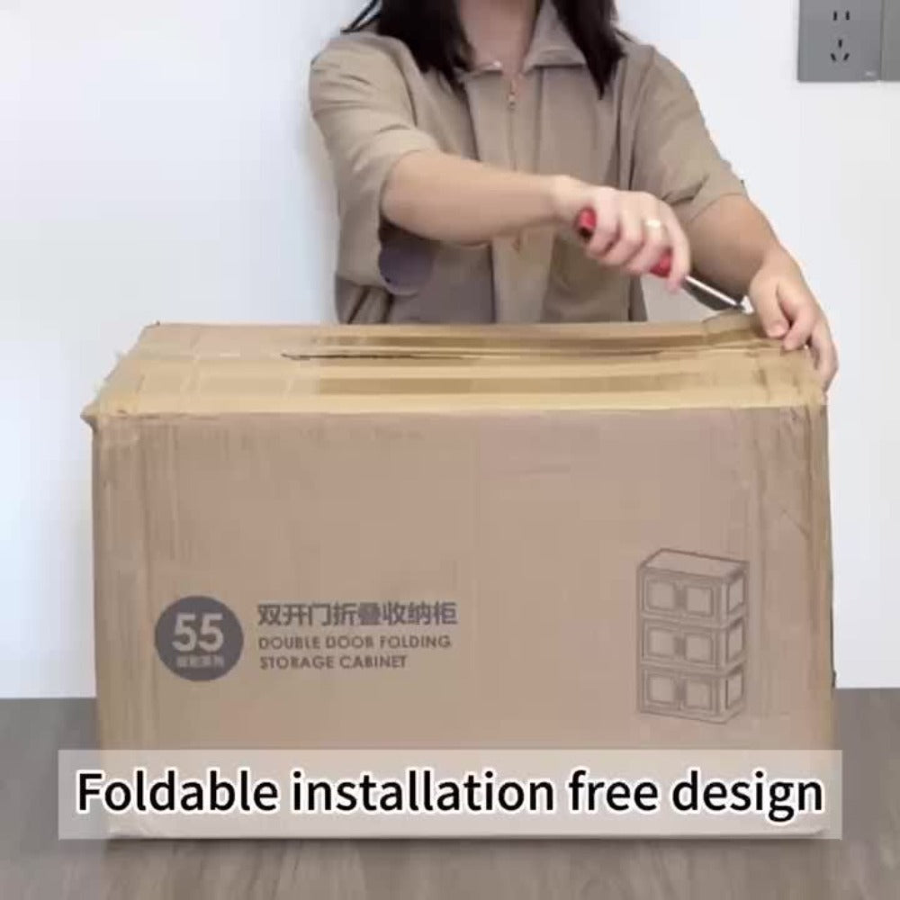 Stackable Plastic Storage Box with Flip Lid ¨C Large Multifunctional Rectangular Organizer for Home & Office, 2/3/4/5 Layer Modular Drawer Unit for Clothes, Toys, Files & Miscellaneous Items