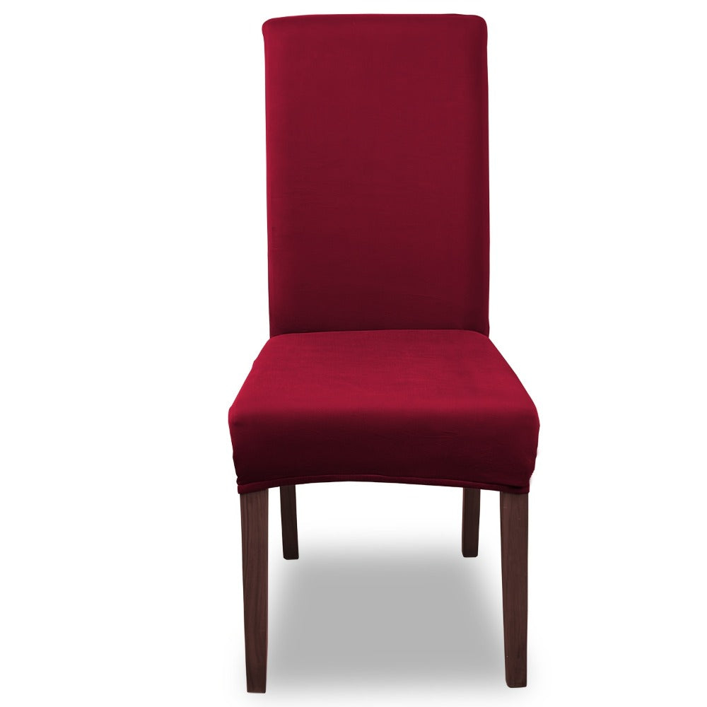 Silky Fiber Elastic Dining Chair Covers Set | Stretch Milk Fiber Slipcover, All-in-One Furniture Protector for Kitchen Wedding Office Hotel Living Room, 4pcs or 6pcs, 8 Colors