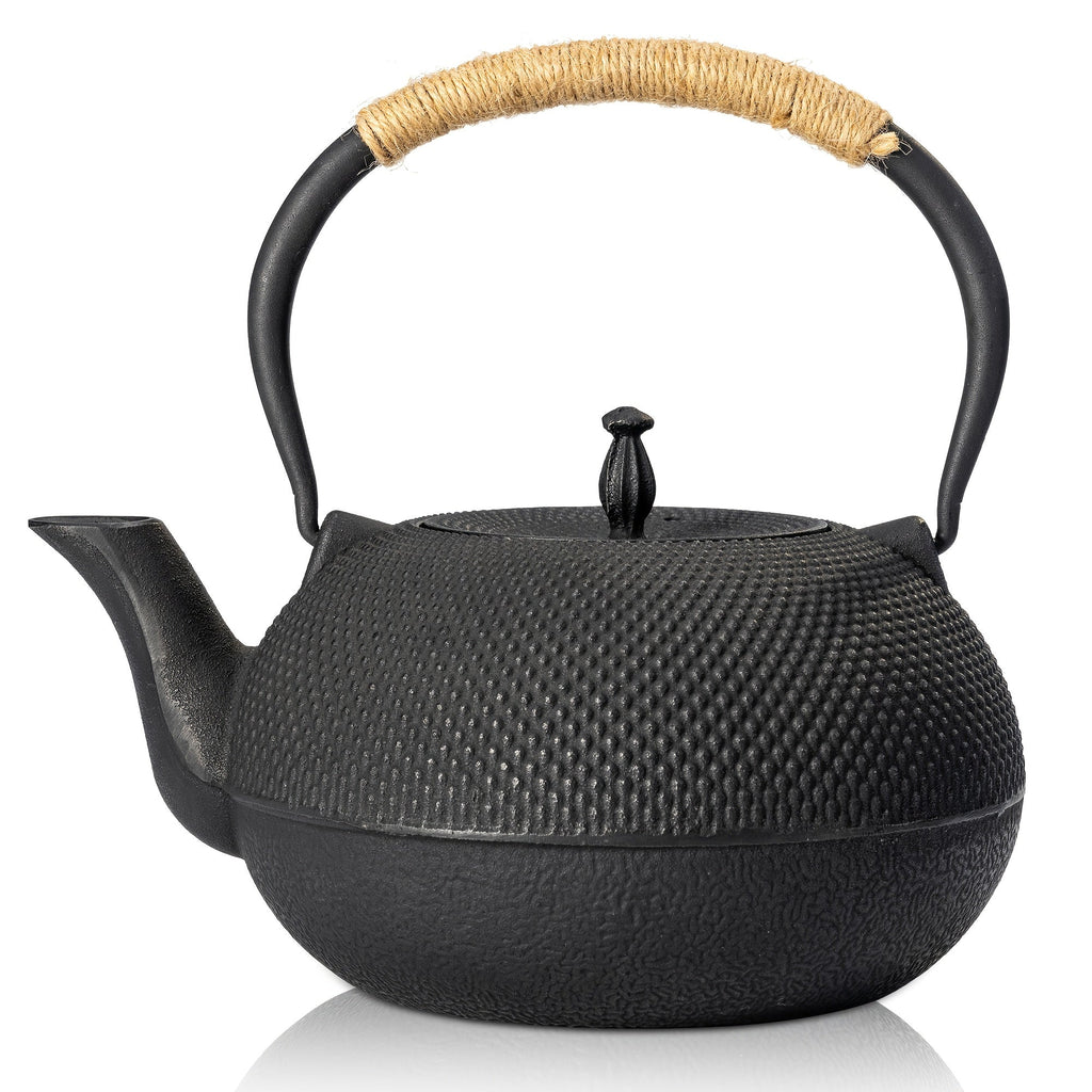 Cast Iron Teapot with Stainless Steel Infuser 60 oz ¨C Japanese Style Tea Kettle for Camping & Home Brewing