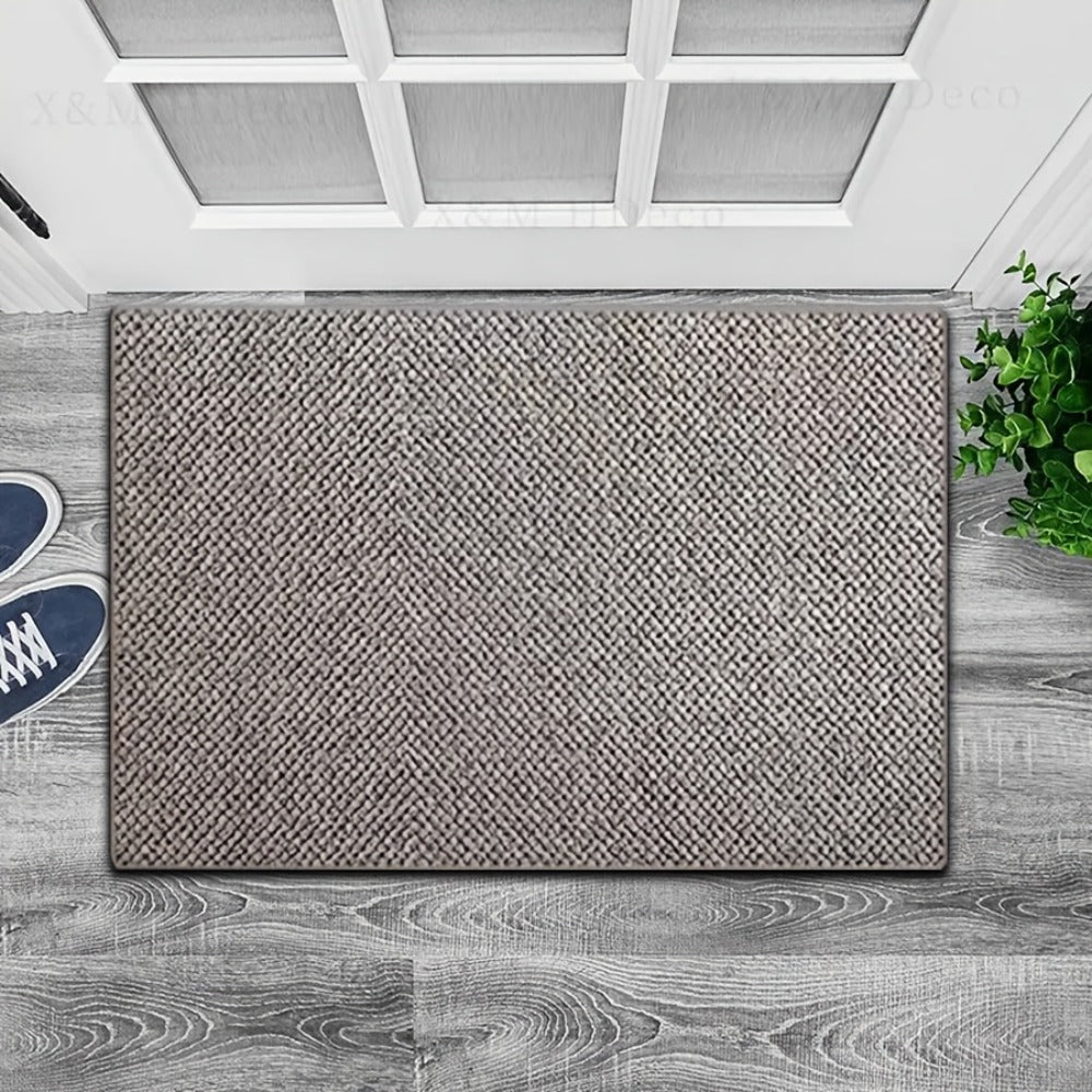 Cat Scratch Resistant Bath Mat Non-Slip Absorbent Entryway Rug Imitation Sisal Floor Mat for Bathroom Doorway Mud Sand Removal Easy Clean 31.5x47.24 inch