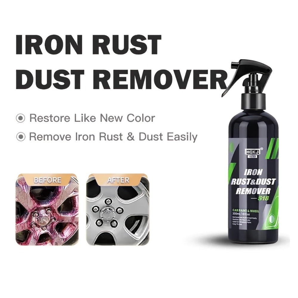 Rust Remover Spray Multi-Surface - Powerful Rust Dissolver for Car, Metal, Tile, Kitchen & Bathroom - Ammonia Formula Rust Prevention & Cleaning Tool