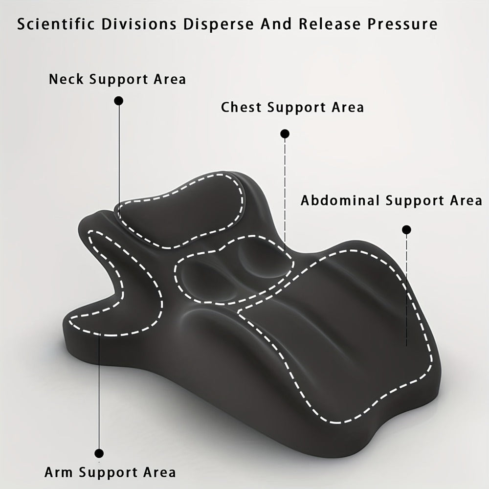 Wedge Pillow for Stomach Sleepers - Ergonomic Memory Foam Support for Cervical, Lumbar & Leg Elevation, Breathable Washable Cover, Multi-Use for Sleep, Reading & Office, 3 Colors