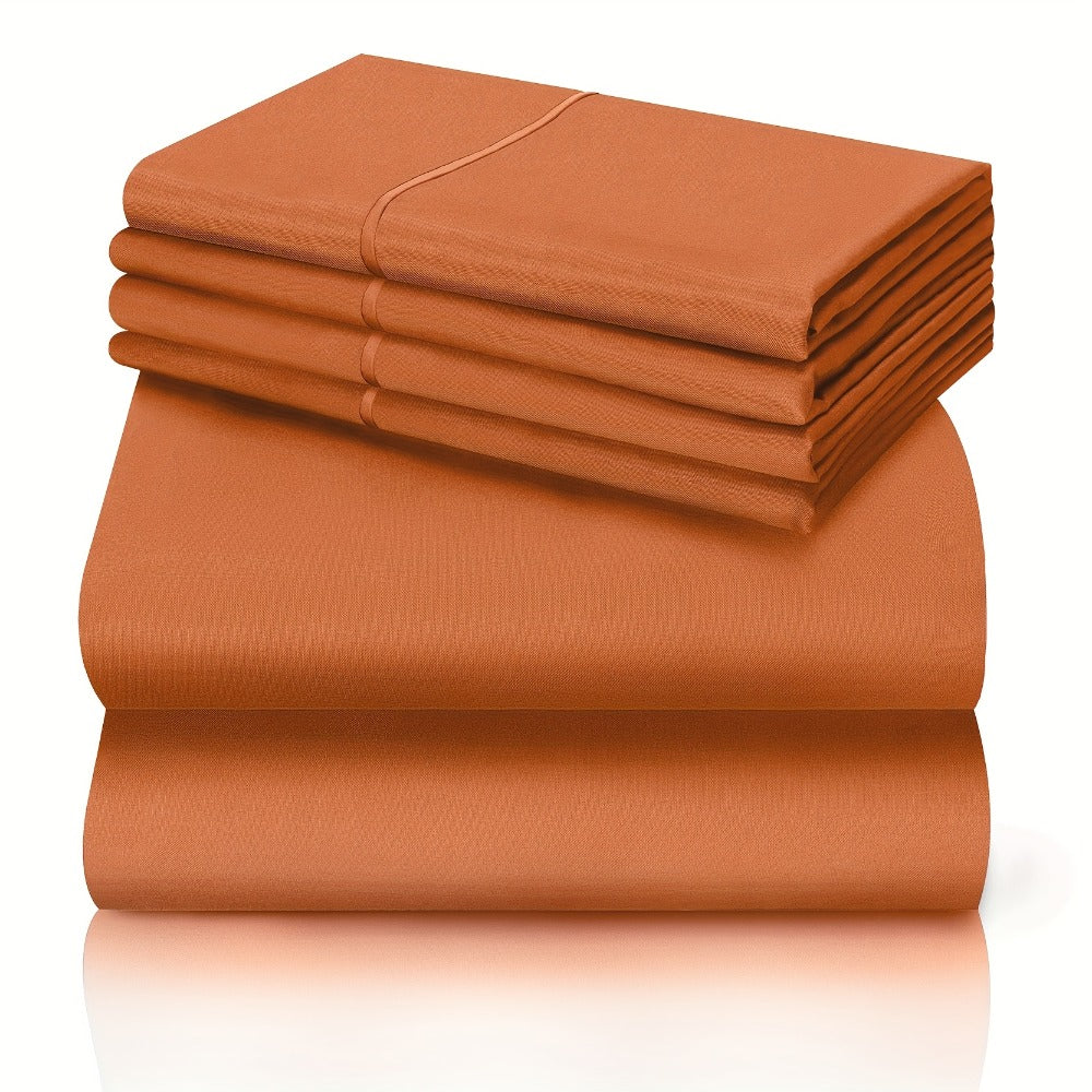California King Sheet Set 6-Piece Breathable Cooling Bed Sheets Ultra-Soft Hotel Luxury Microfiber 18 Inch Deep Pocket Wrinkle Fade Resistant Flat Sheet Fitted Sheet 4 Pillowcases Multiple Colors