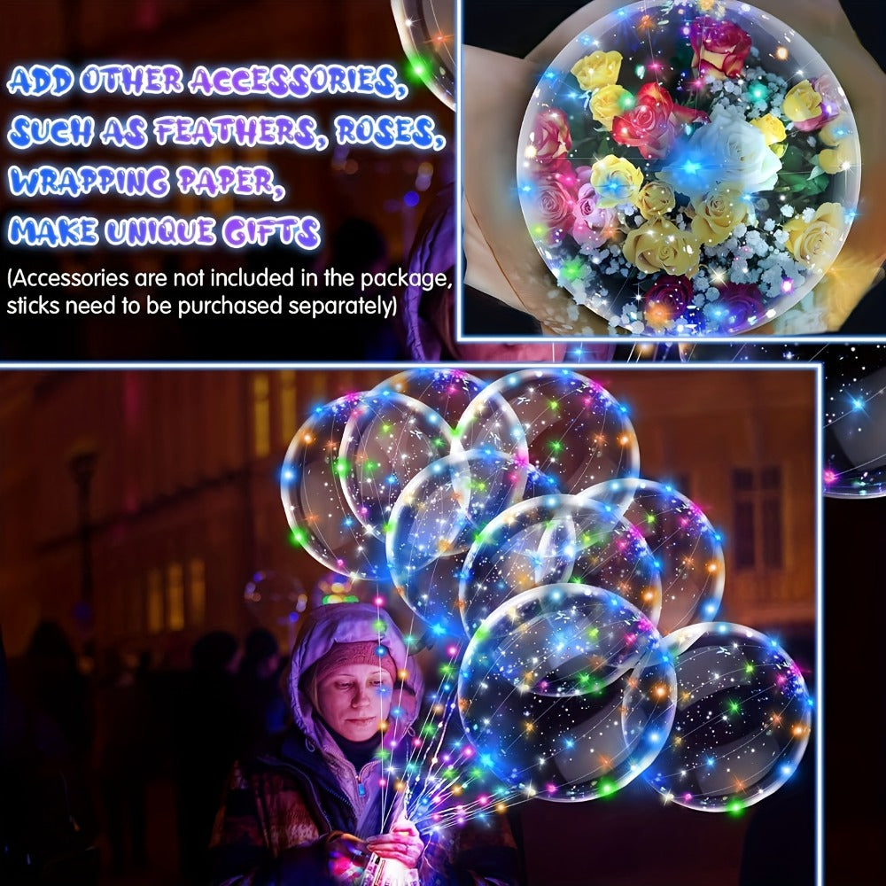 LED Light Up Bobo Balloons with LED String Lights 20pcs Party Decoration Kit ¨C Birthday Wedding Christmas Easter Graduation Decor