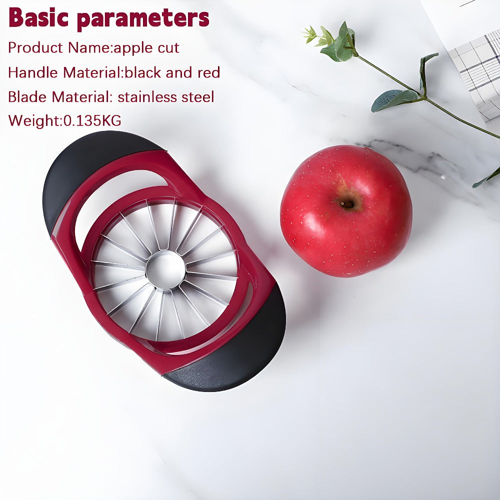 Apple Cutter Slicer 12-Blade Large Ultra-Sharp Stainless Steel, One-Press Core Remover Divides into 12 Pieces, Rust-Resistant Fruit Cutter for Apples Pears, Kitchen Gadget for Family & Meal Prep