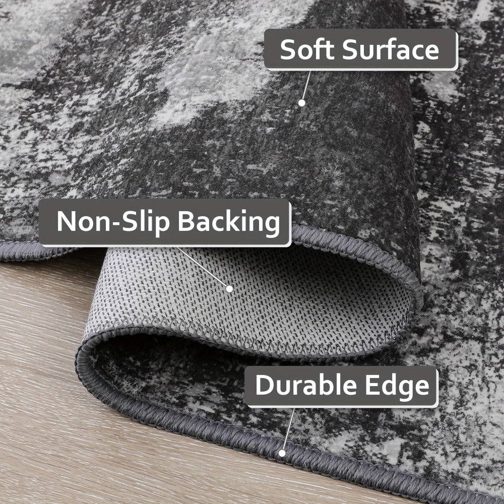 Area Rugs for Living Room Bedroom Machine Washable Non-Slip Backing Large Soft Floor Carpet Modern Abstract Design for Dining Room Home Decor
