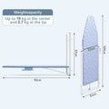 Wall Mount Ironing Board Foldable 36x12 Space Saving with Iron Holder Removable Heat Resistant Cover for Small Spaces Laundry Room Closet Apartment